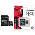 Micro SDHC kartica 64GB Kingston class 10+adapter (45MB/s)